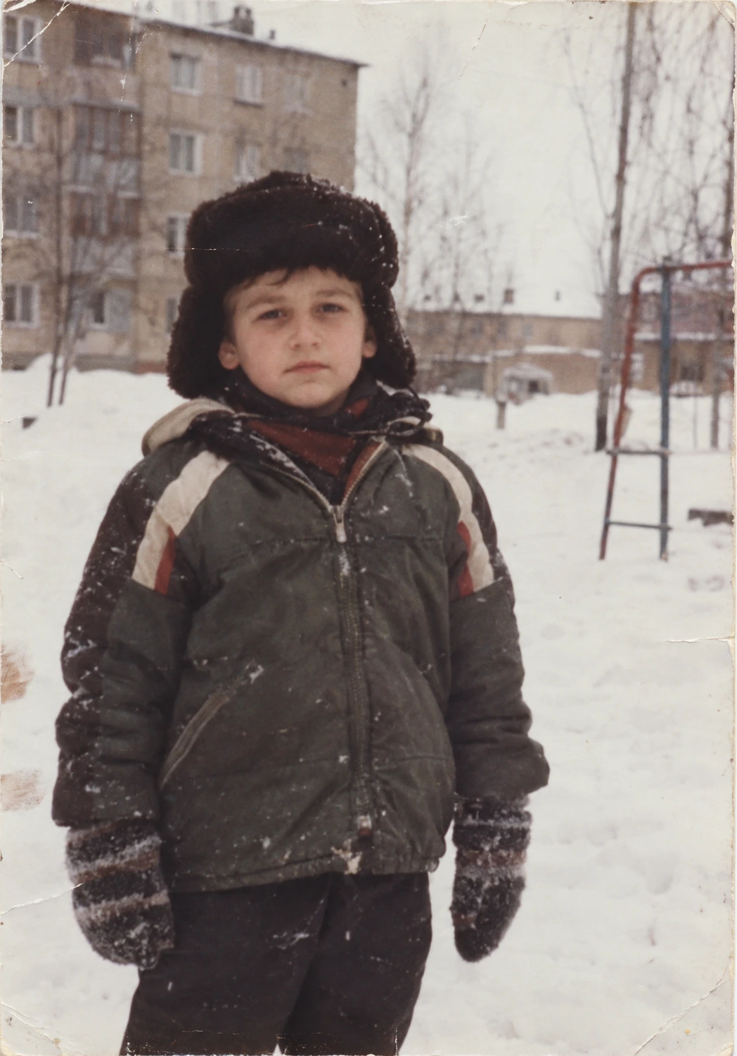 Кондопога, двор на Пролетарской. Зима 1993 года